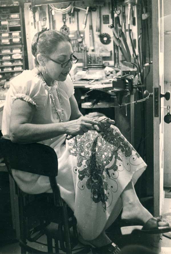 Eve Carey in her workshop