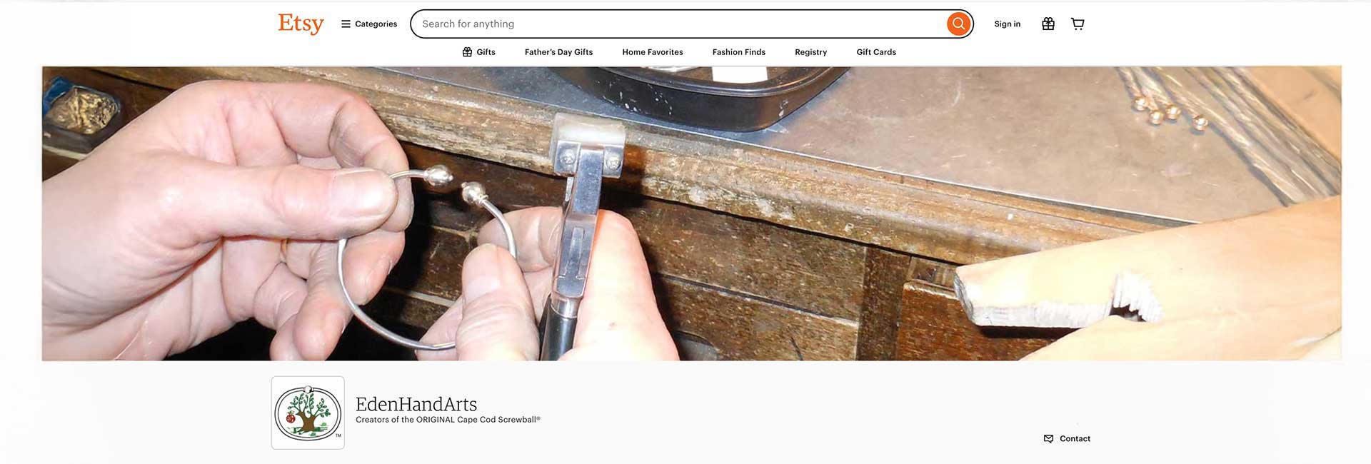 Etsy-Screwball-2banner Screen capture of the opening page of the Etsy Eden shop